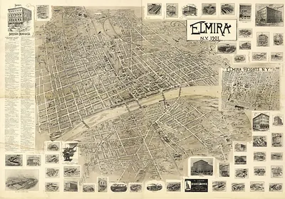 Bird's-eye map of Elmira, N.Y., 1901