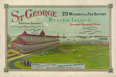 St George, Staten Island advertising poster: 20 Minutes from The Battery