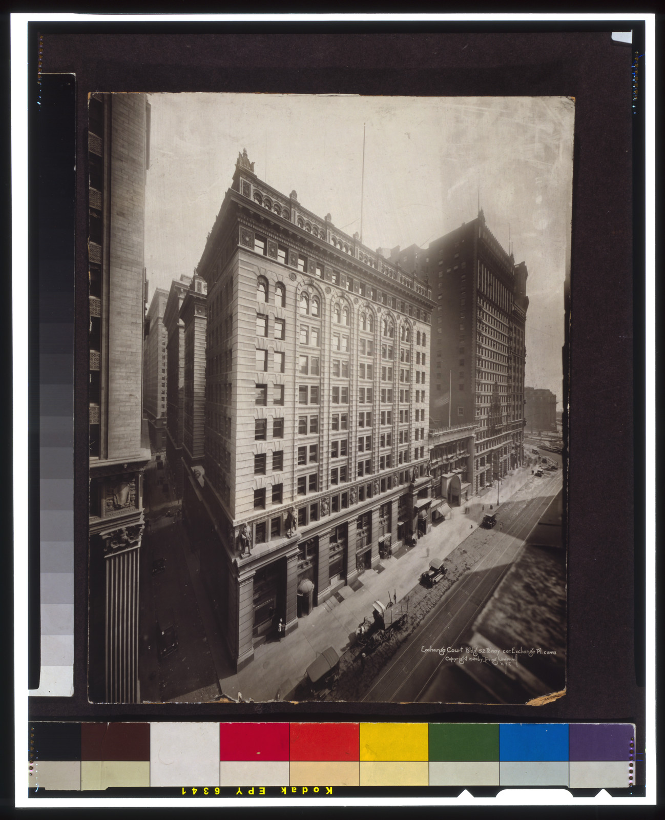 Exchange Court Bldg., 52 B'way cor. Exchange Pl., c1920. — historic photograph