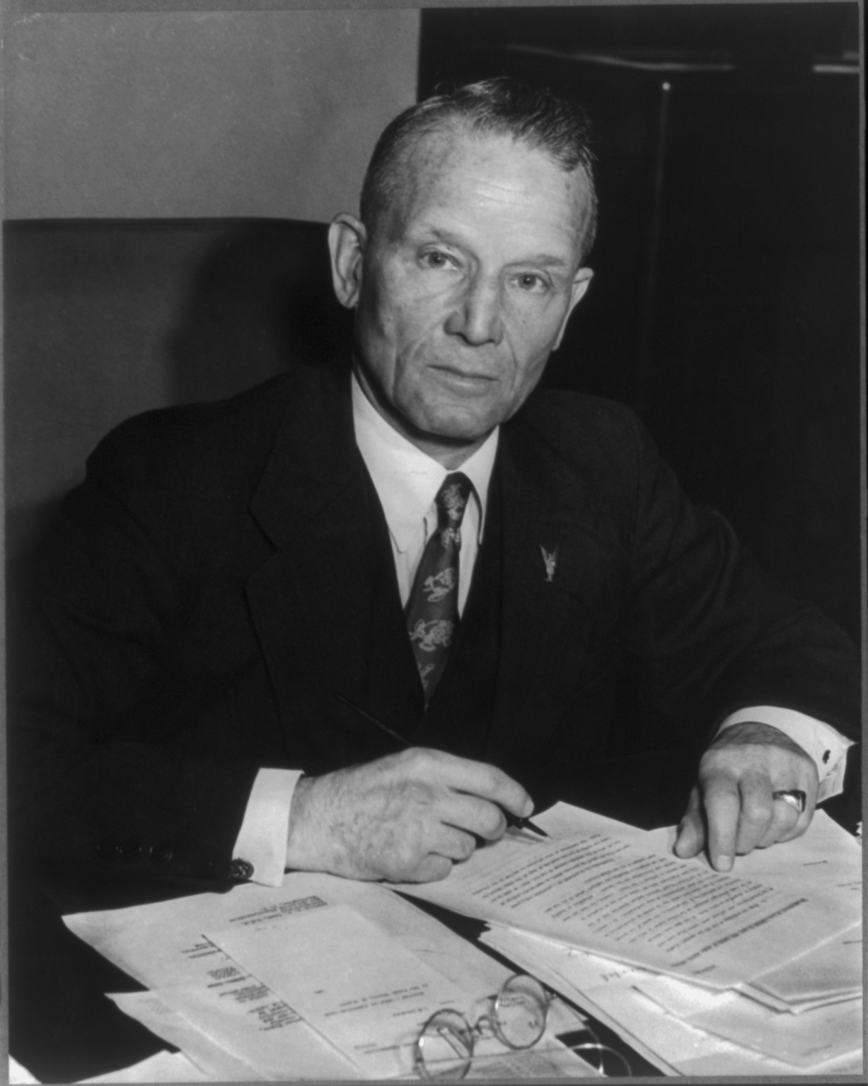 Washington, D.C. 1941-44(?). Rear Admiral Emory S. Land, chairman of the US Maritime Commission, [between 1941 and 1944?] — historic photograph