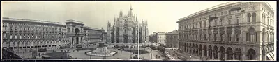 Duomo Square and Cathedral, Milan, Italy, 1909