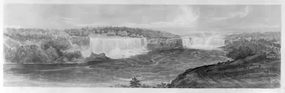 [Niagara Falls from the Canadian side] / drawn on the spot by Captn. James Graham ; engraved by F. C. Lewis, engraver to the Queen, 53 Charlotte St., Portland Place.