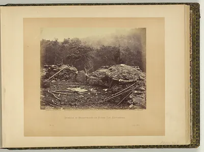 Interior of Breastworks on Round Top, Gettysburg