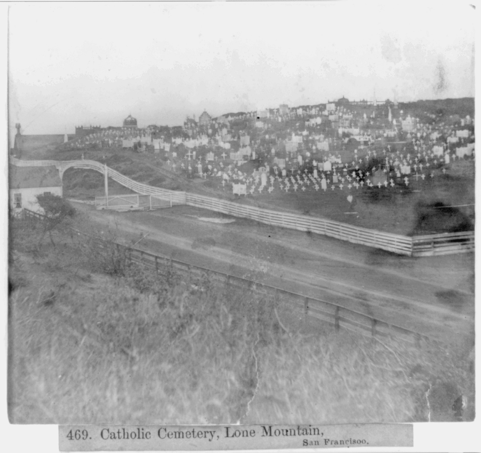 Catholic Cemetery, Lone Mountain, San Francisco, [published 1866] — historic photograph