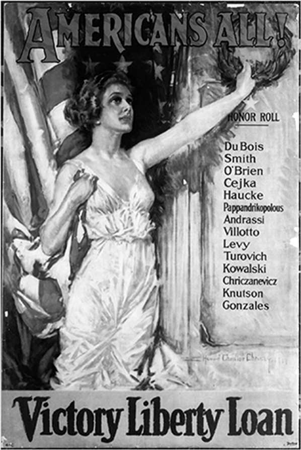 Americans all! Victory Liberty Loan / Howard Chandler Christy Forbes Boston., 1919 — vintage poster