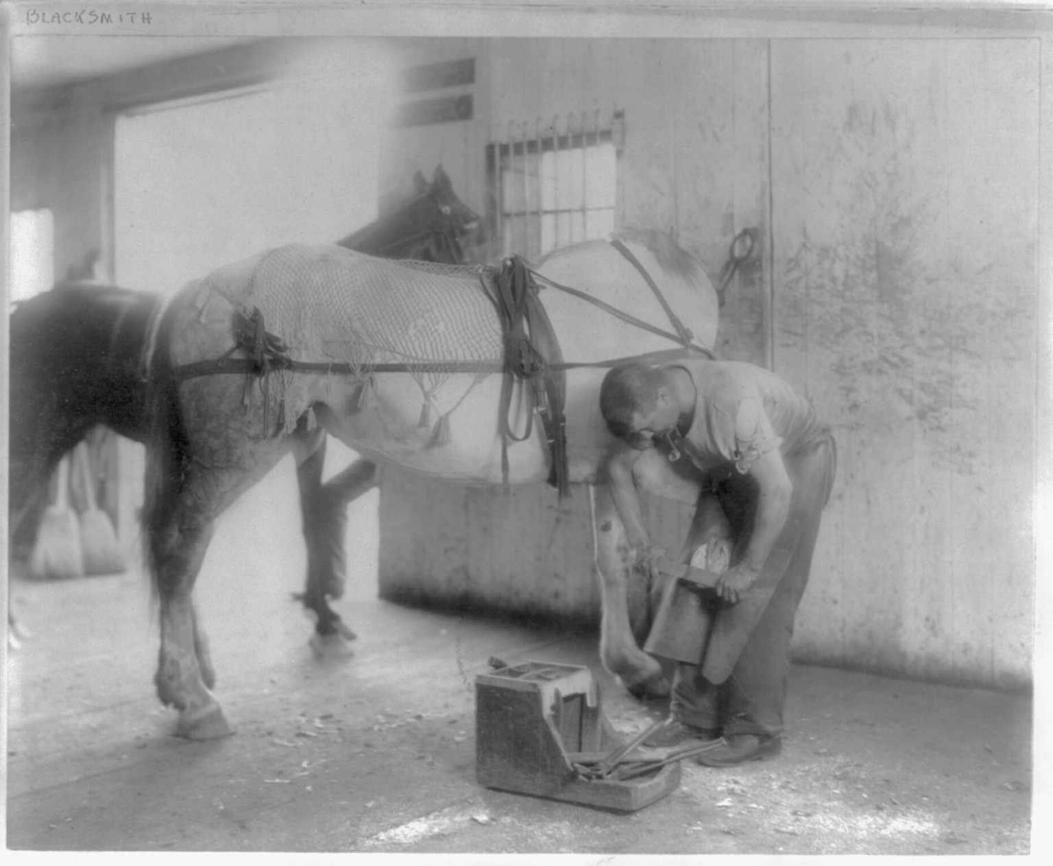 The village blacksmith — historic photograph