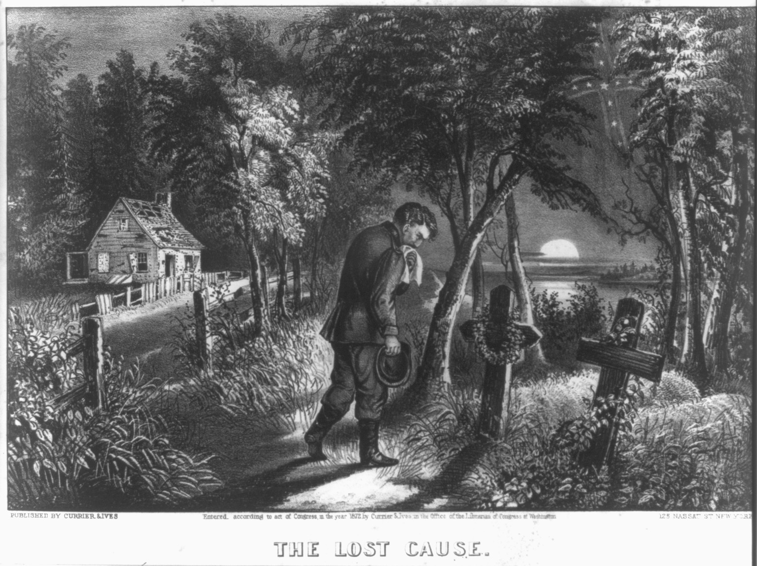 The lost cause, New York : Published by Currier & Ives, c1872. — antique lithograph