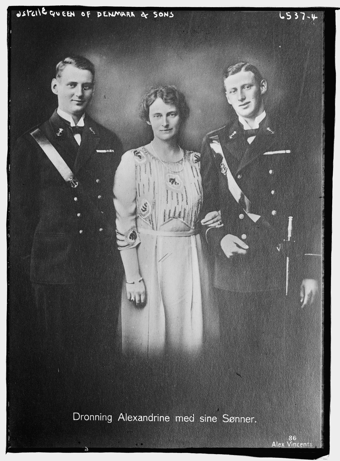 King & Queen of Denmark & sons, n/a — historic photograph