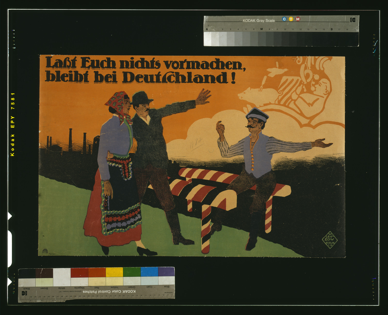 Lasst Euch nichts vormachen bleibt bei Deutschland! / W. Levzow Berlin., 1919 — vintage poster