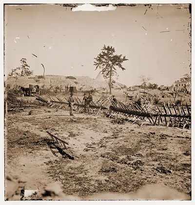 Atlanta Georgia. Confederate fortifications (Shown is George N. Barnard photographe