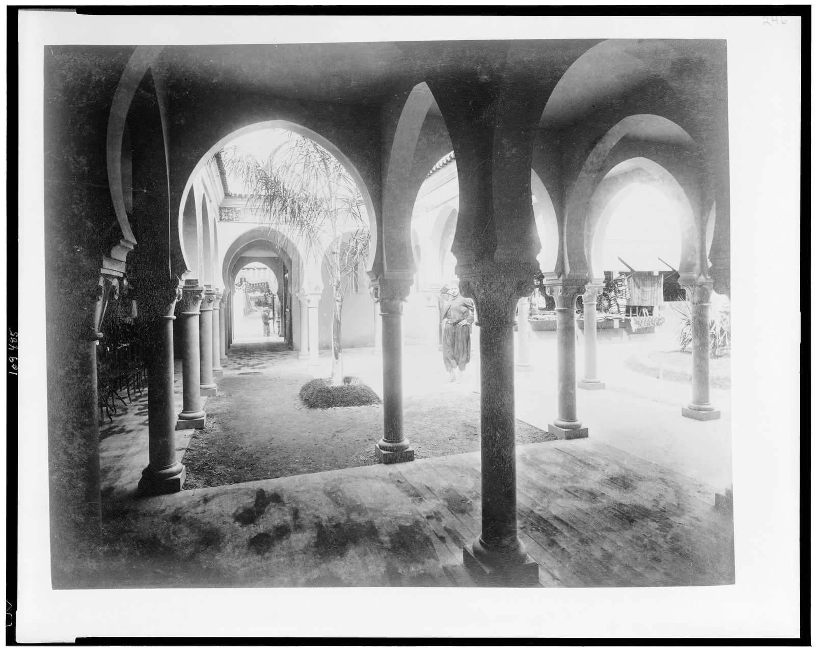 [Courtyard, Pavilion of Tunisia (?), Paris Exposition, 1889], [1889] — historic photograph