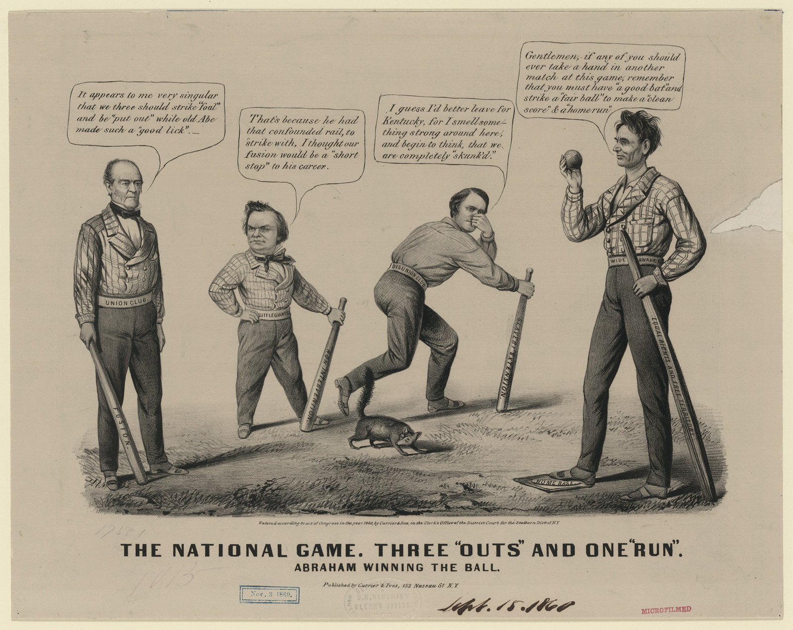 The National Game: Three Outs and One Run — historic image