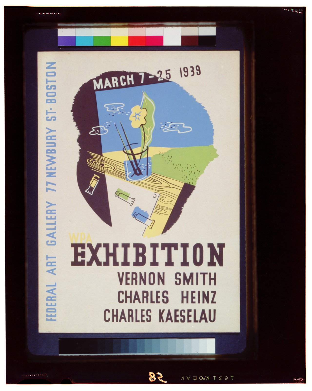 WPA exhibition Vernon Smith Charles Heinz Charles Kaeselau / Nason., 1939 — vintage poster