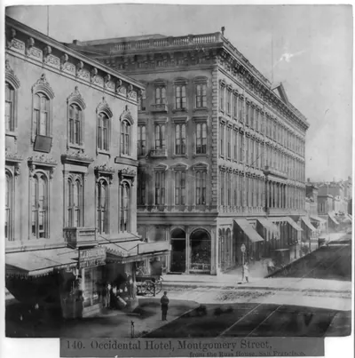 Occidental Hotel, Montgomery Street, from the Russ House, San Francisco
