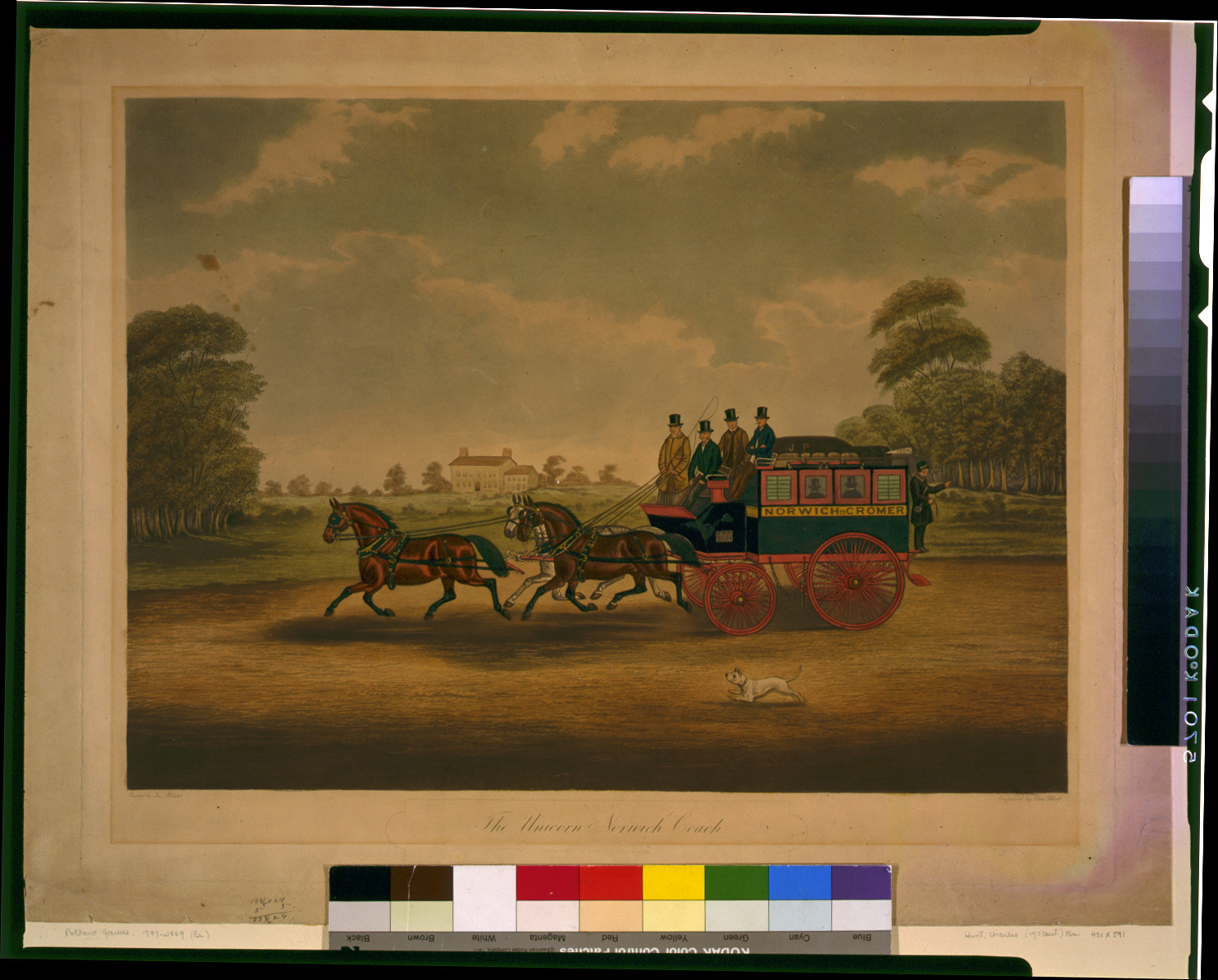 The Unicorn Norwich coach / painted by Jas. Pollard ; engraved by Chas. Hunt., [London : Published by C. Watson, 1830] — historic print