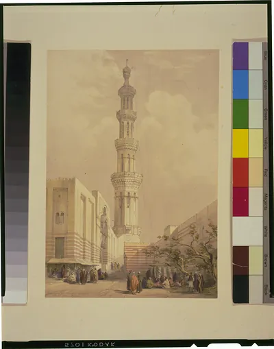 Minaret of the principle mosque, Siout, Upper Egypt / David Roberts, R.A.
