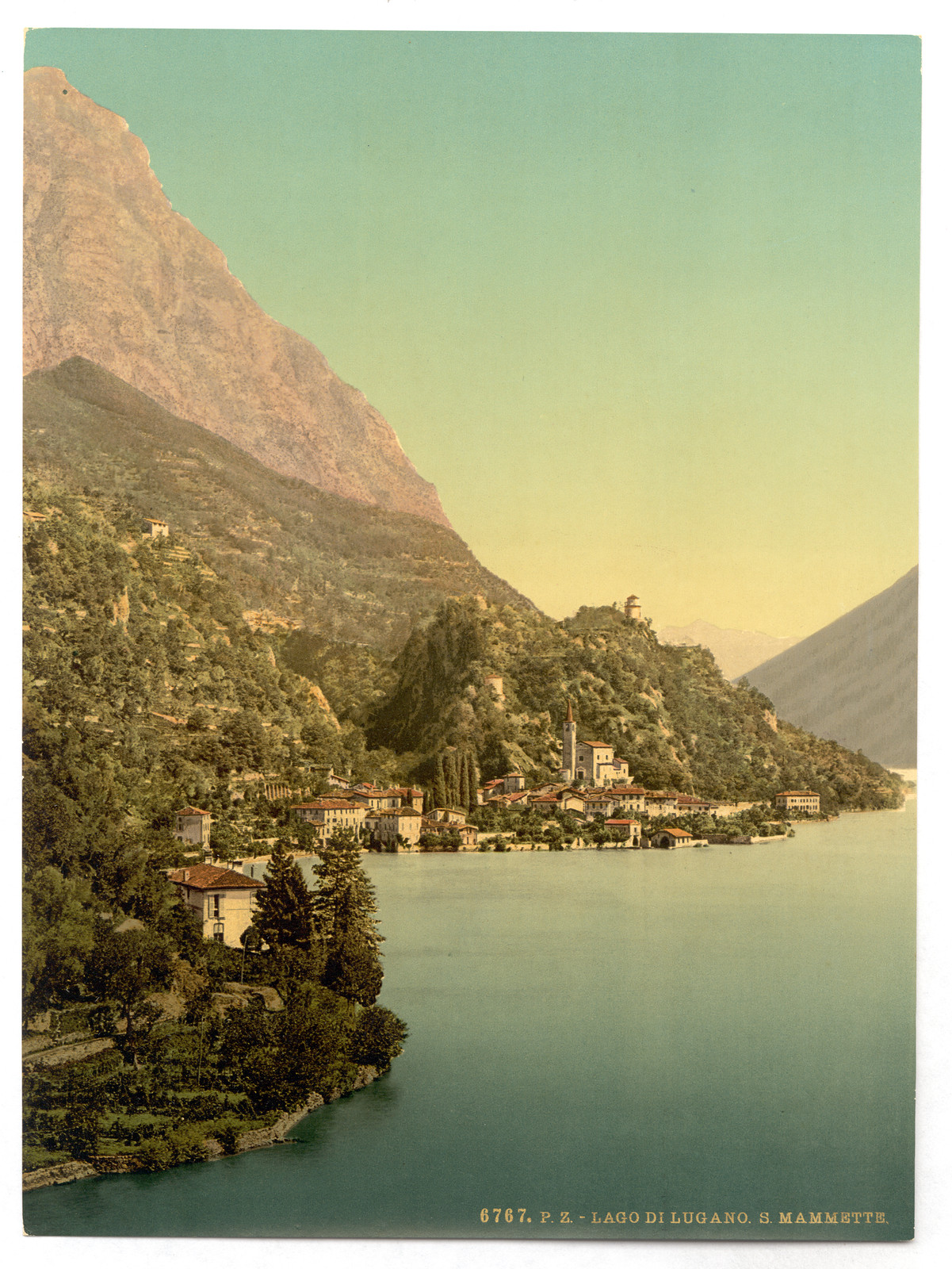 Lugano San Mammete Tessin Switzerland, [between ca. 1890 and ca. 1900]. — historic print