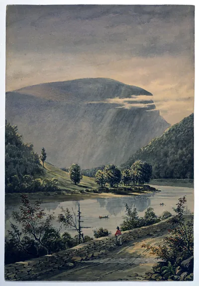 Delaware Water Gap / from nature by J. Queen.