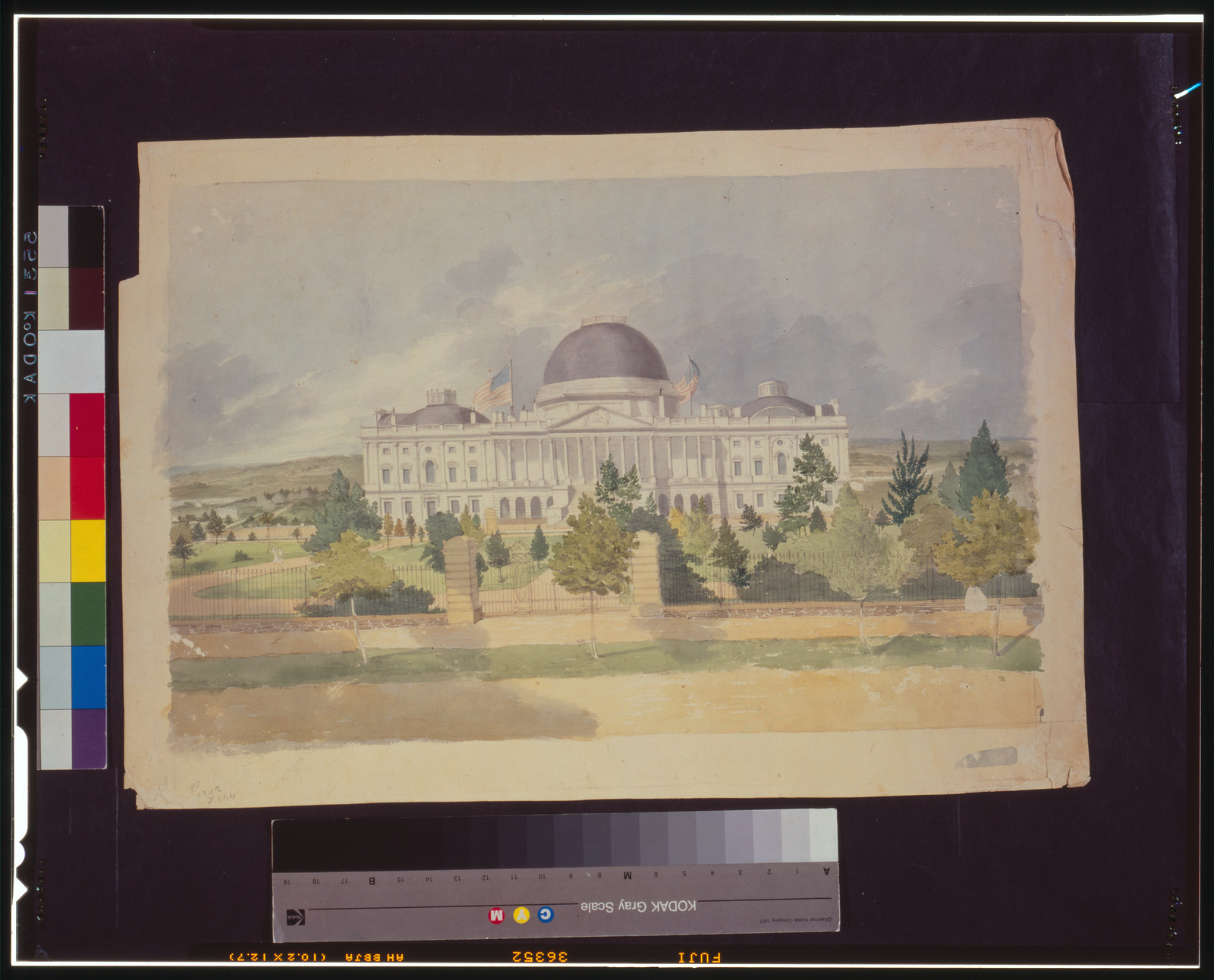 [East front of the United States Capitol], [ca. 1828] — historic drawing