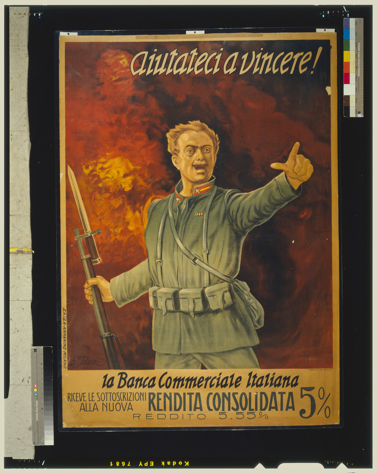 Aiutateci a vincere! la Banca commerciale Italiana / Barchi ; L'Idea. — vintage poster