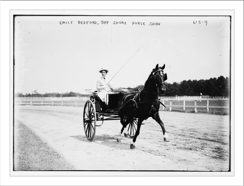 Bay Shore Horse Show, Emily Bedford in back, n/a — historic photograph
