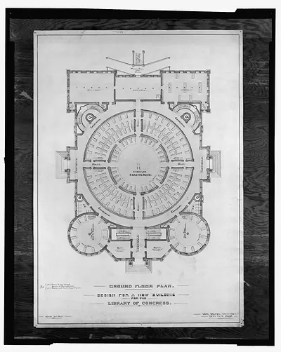 [Library of Congress, Washington, D.C. Ground floor plan]