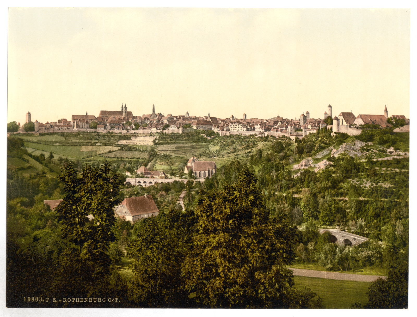 Rothenburg (i.e. ob der Tauber) general view Bavaria Germany, [between ca. 1890 and ca. 1900]. — historic print