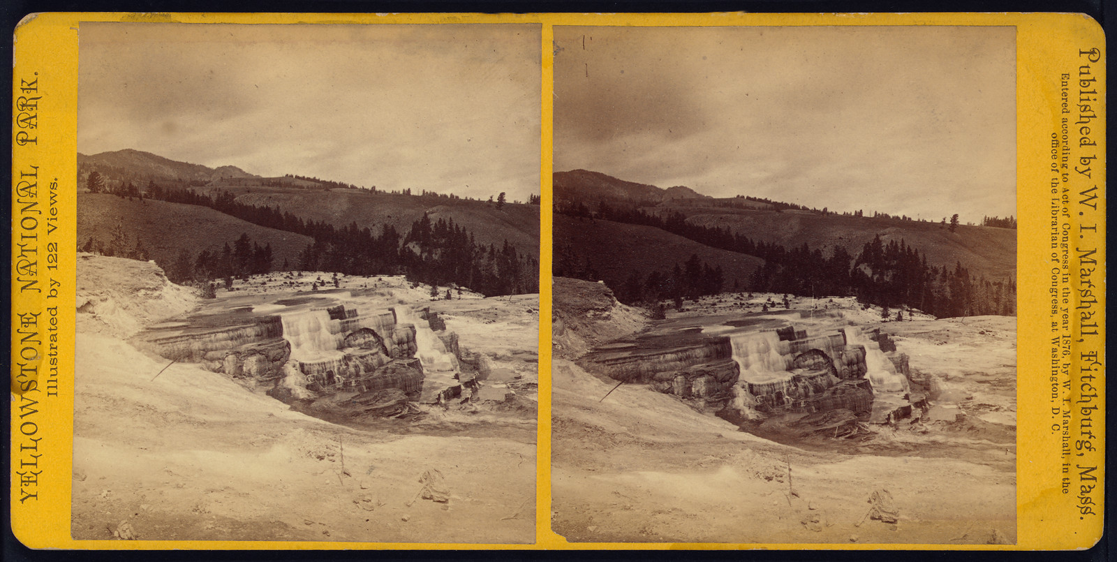 Mammoth Hot Springs Series. Basket Basins, 1876 — historic photograph
