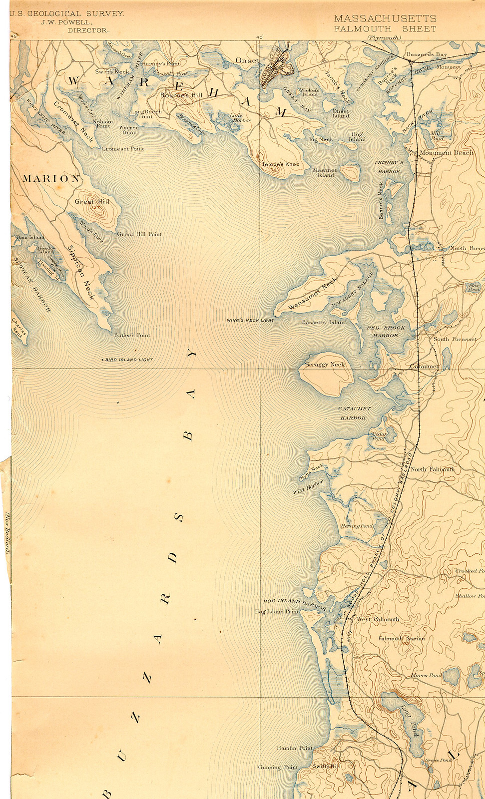 falm 93 nw, Massachusetts — antique map