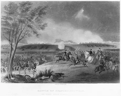 Battle of Chancellorsville. Gen. Sickles' Division covering the retreat