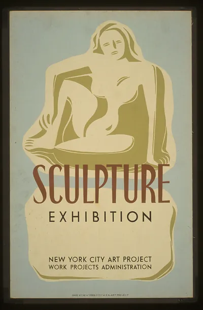 Sculpture exhibition New York City art project (S) Work Projects Administration.