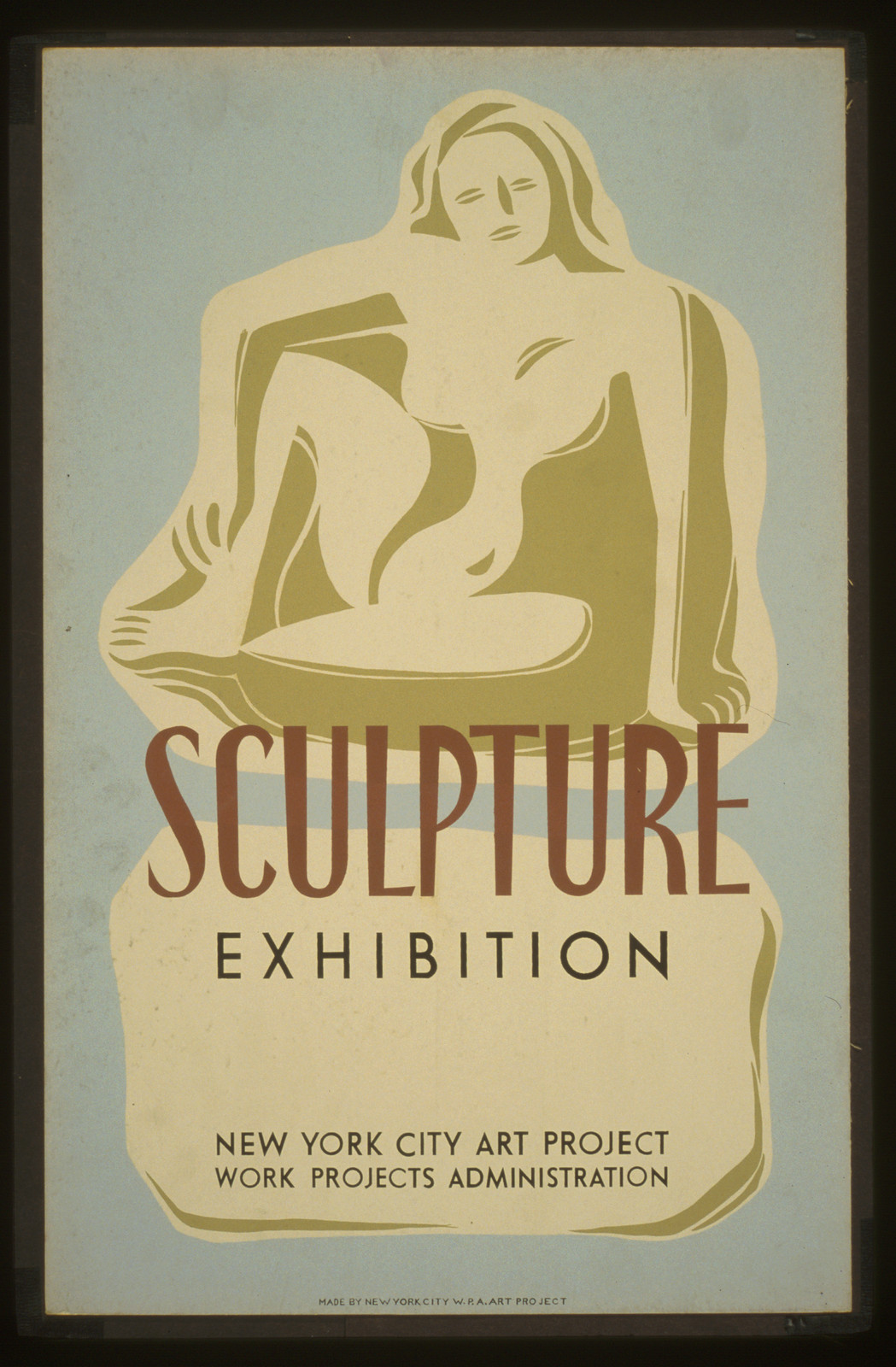 Sculpture exhibition New York City art project (S) Work Projects Administration., 1936 — vintage poster