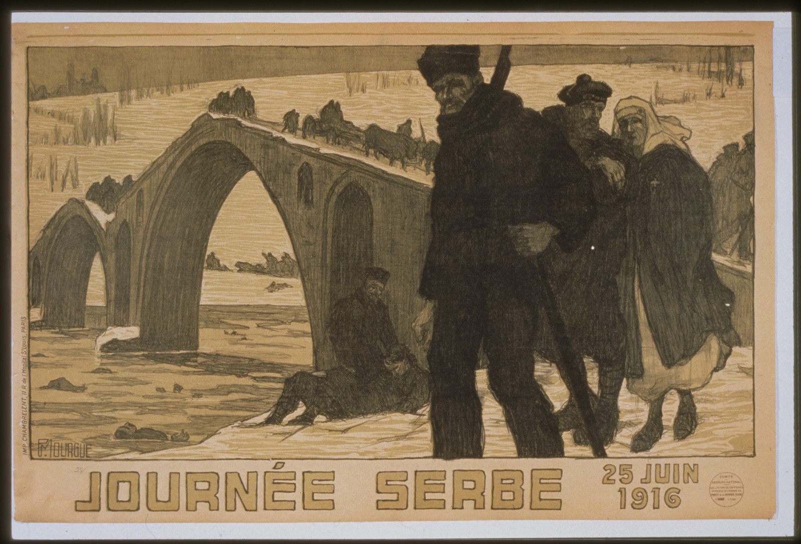 Journeacutee Serbe. 25 juin 1916, 1916 — vintage poster