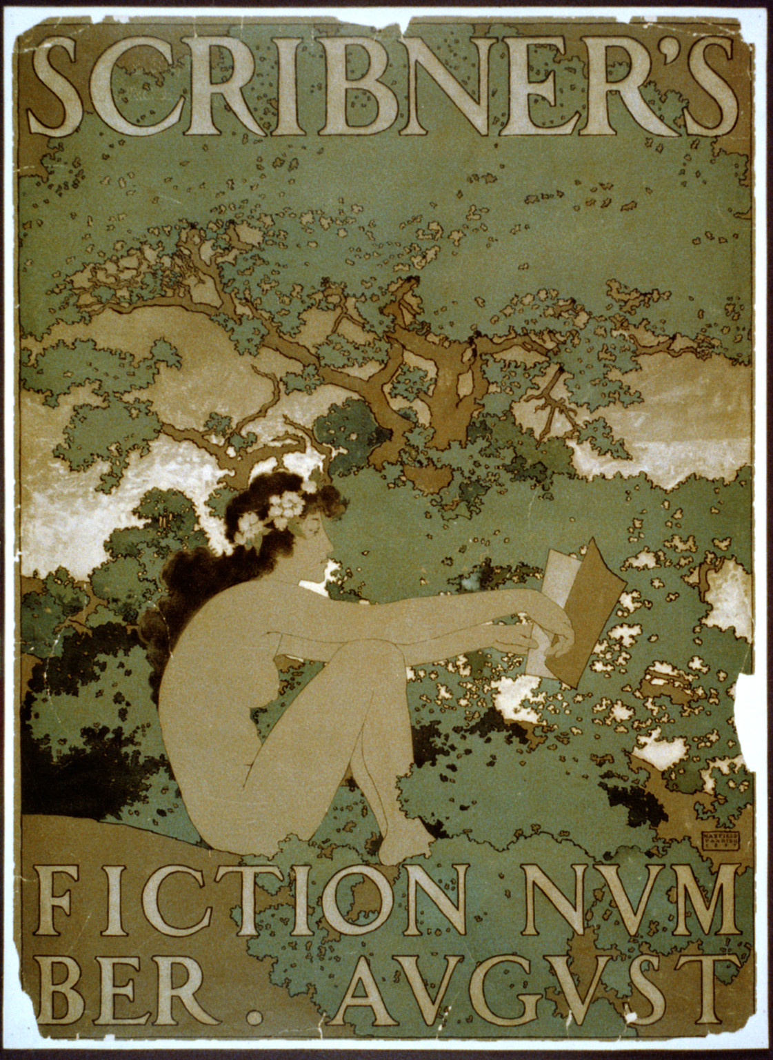 Scribner's fiction number, August / Maxfield Parrish 1897., [S.l. : s.n., 1897] — vintage poster
