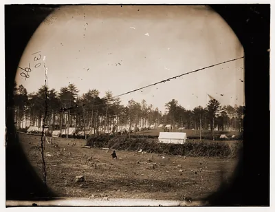 Brandy Station Virginia. Army of the Potomac. Western half of the camp. Chapel in f
