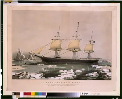 Historic Maritime - Brooklyn - Clipper ship Red Jacket, 1854