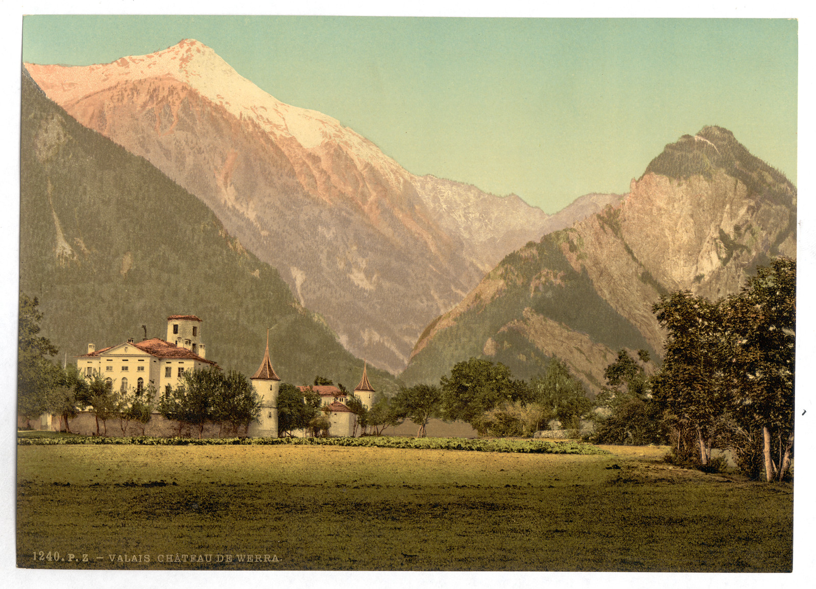 Chateau de Werra Valais Switzerland, [between ca. 1890 and ca. 1900]. — historic print