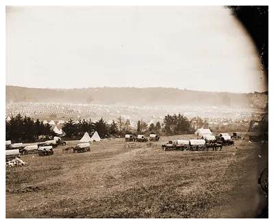 Cumberland Landing Virginia. Federal encampment on the Pamunkey