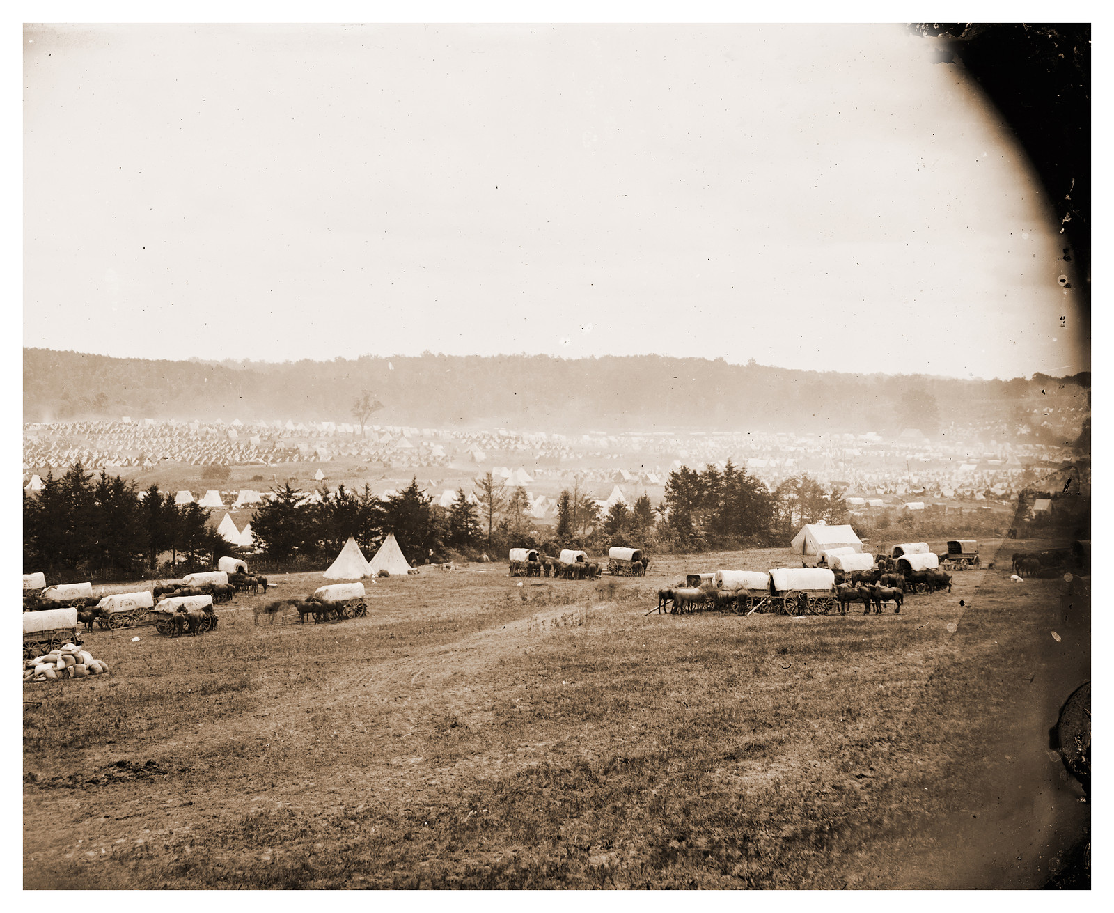 Cumberland Landing Virginia. Federal encampment on the Pamunkey, 1862 — historic photograph