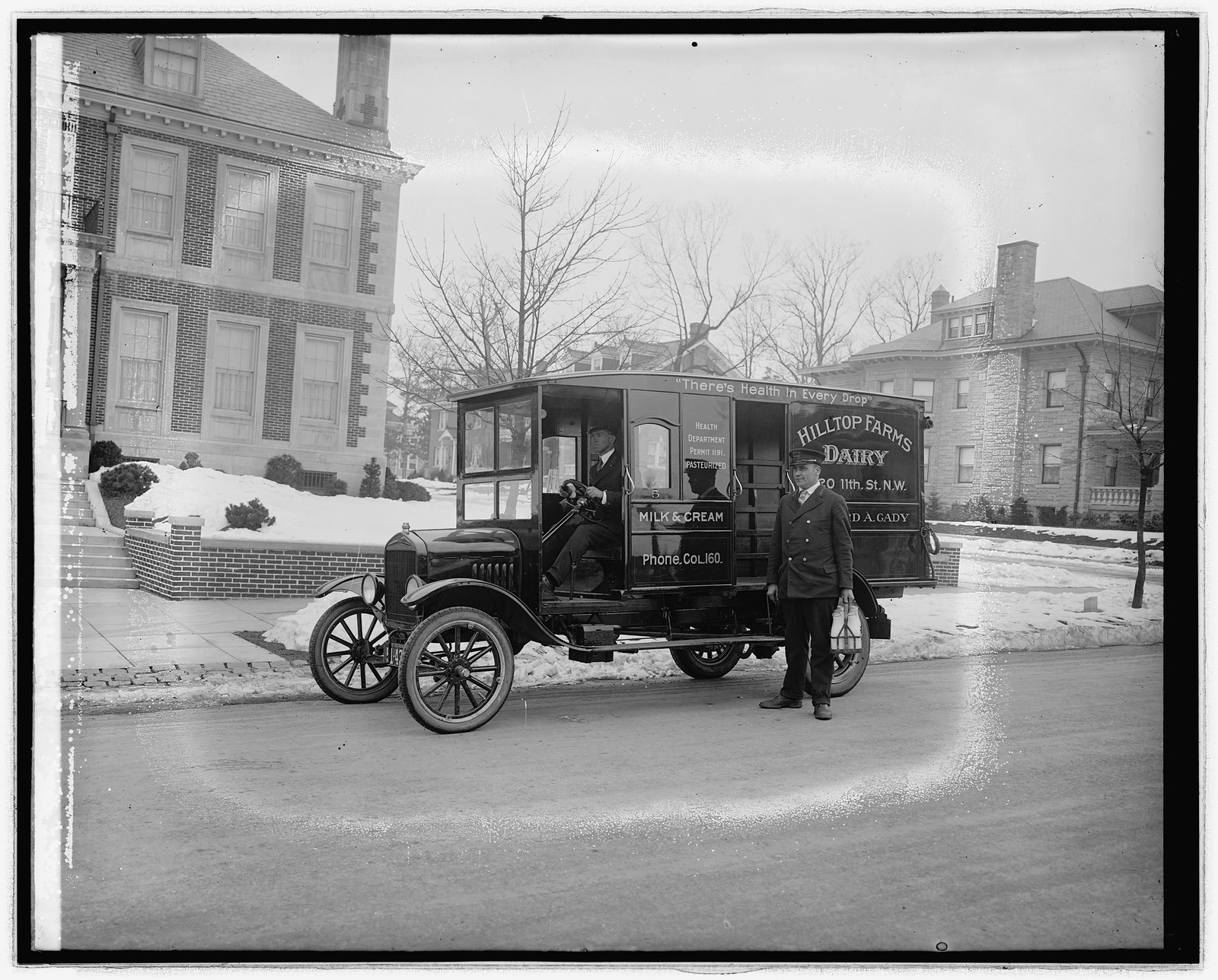 Ford Motor Co. Hilltop Farm Dairies truck, [between 1910 and 1926] — historic photograph