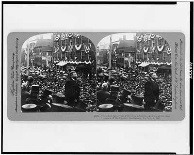 President Roosevelt delivering a stirring address at the dedication of the capitol, Harrisburg, Pa., Oct. 4, 1906