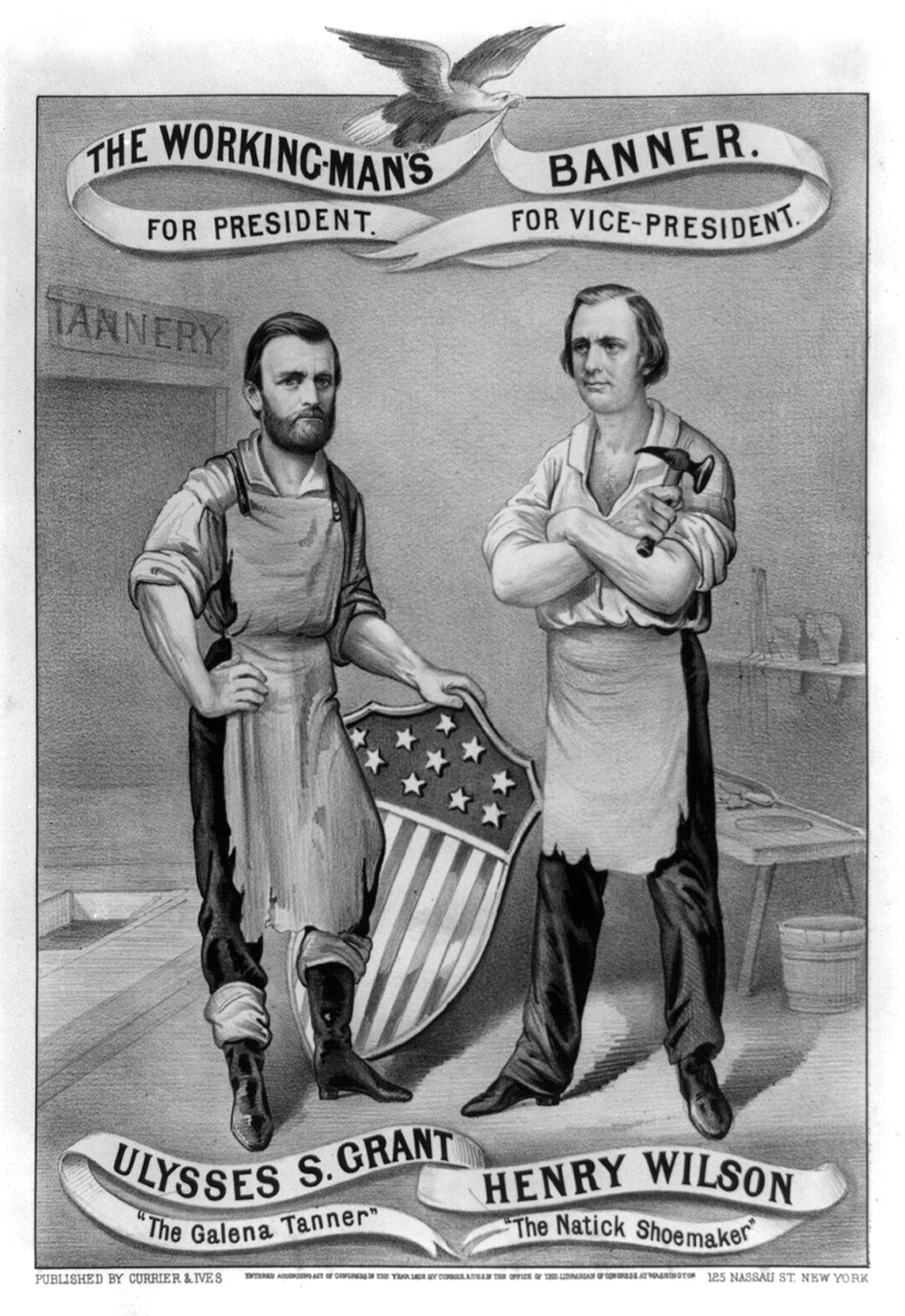 The Working-Man's Banner, for President and Vice-President, Grant and Wilson — historic image