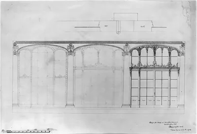 [The White House (Executive Mansion") D.C. Screen design door sash detail]"