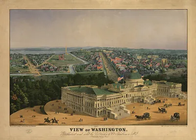 View of Washington, published by E. Sachse & Co., Baltimore