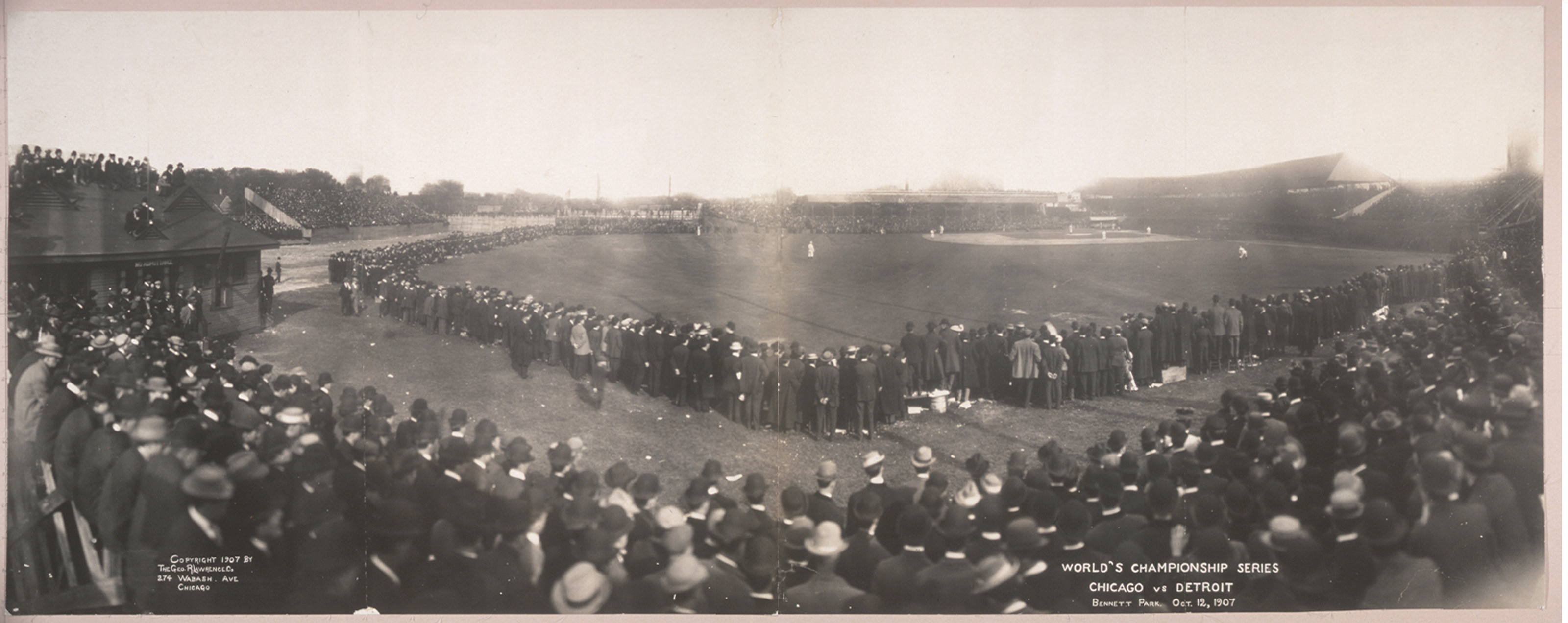 Chicago Detroit Bennett Park, Michigan, 1907, 1907 — historic image