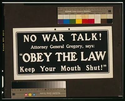 No War Talk! Attorney General Gregory says: Obey the Law