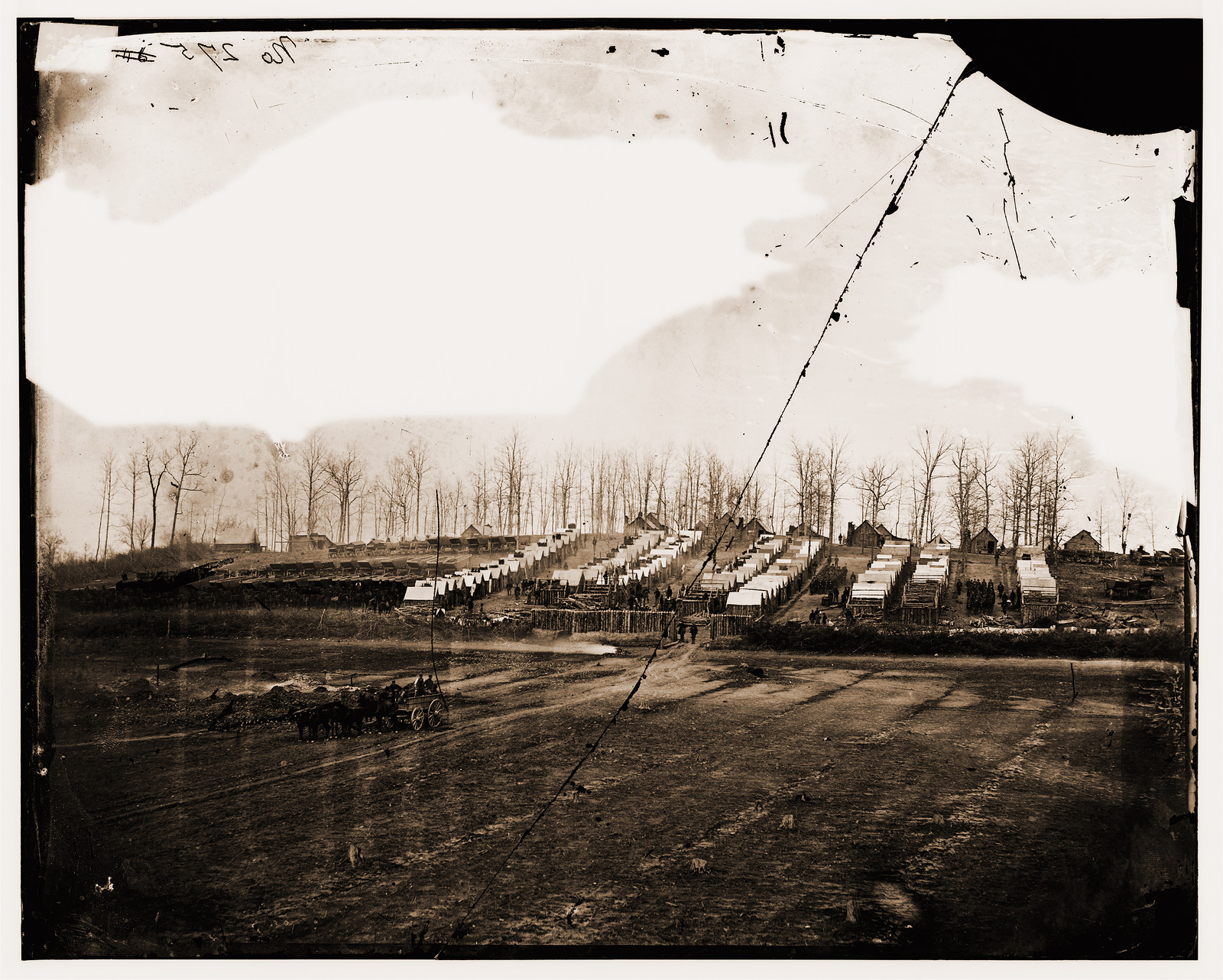 Rappahannock Station Virginia. Winter camp of 50th New York Engineers, 1864 — historic photograph