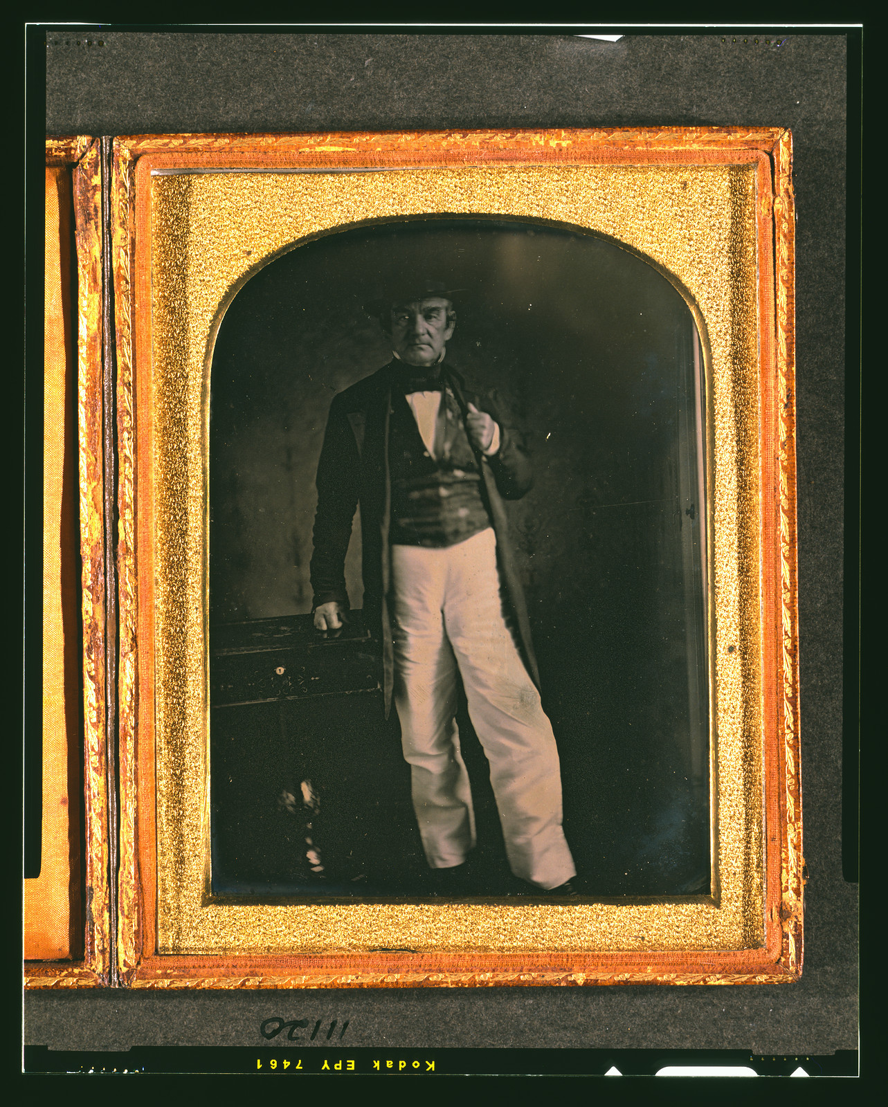 [John Ross, full length portrait, facing front standing next to a small table], [ca. 1850] — historic photograph
