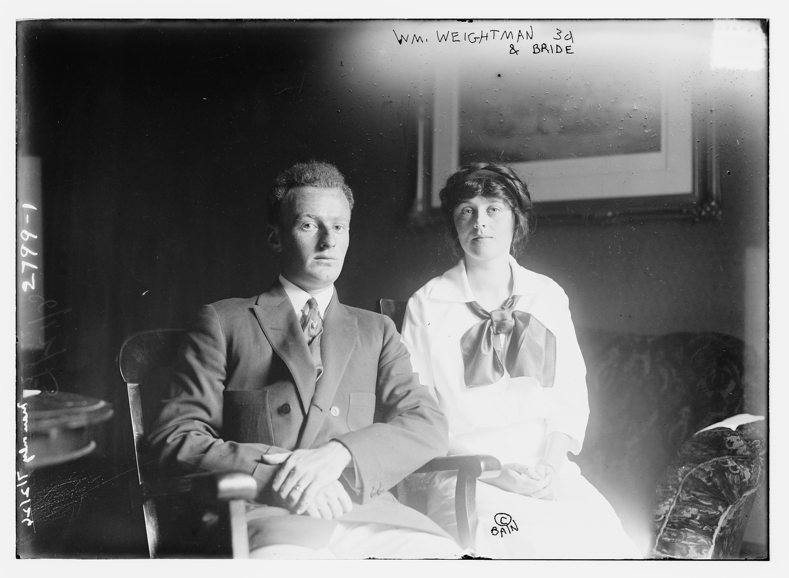 Wm. Weightman 3d and Bride, n/a — historic photograph