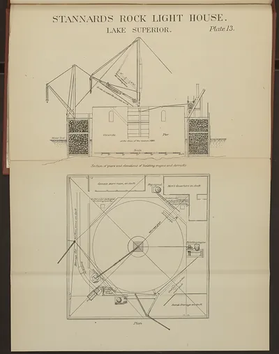Stannards Rock Light House, Lake Superior, Plate 13